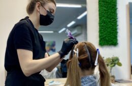 окрашивание в салоне